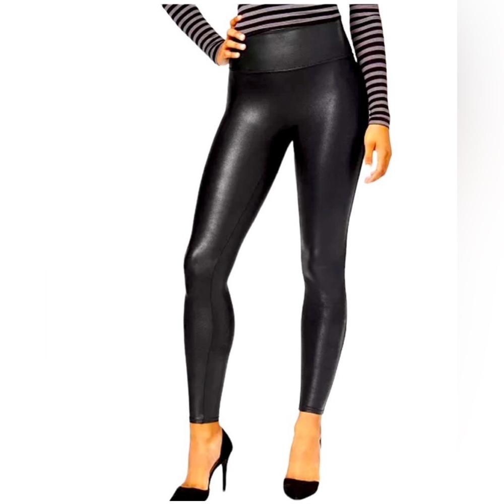 Spanx Petite Faux Leather Leggings